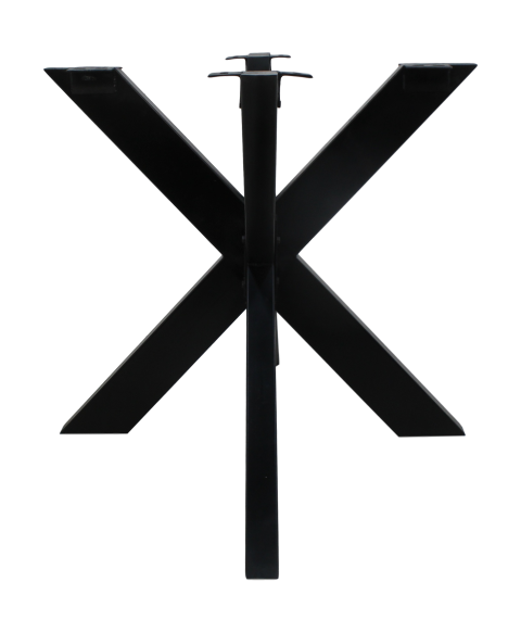 Tafelpoten 3D-model - 130x80x72 - Zwart - Metaal - Set van 2
